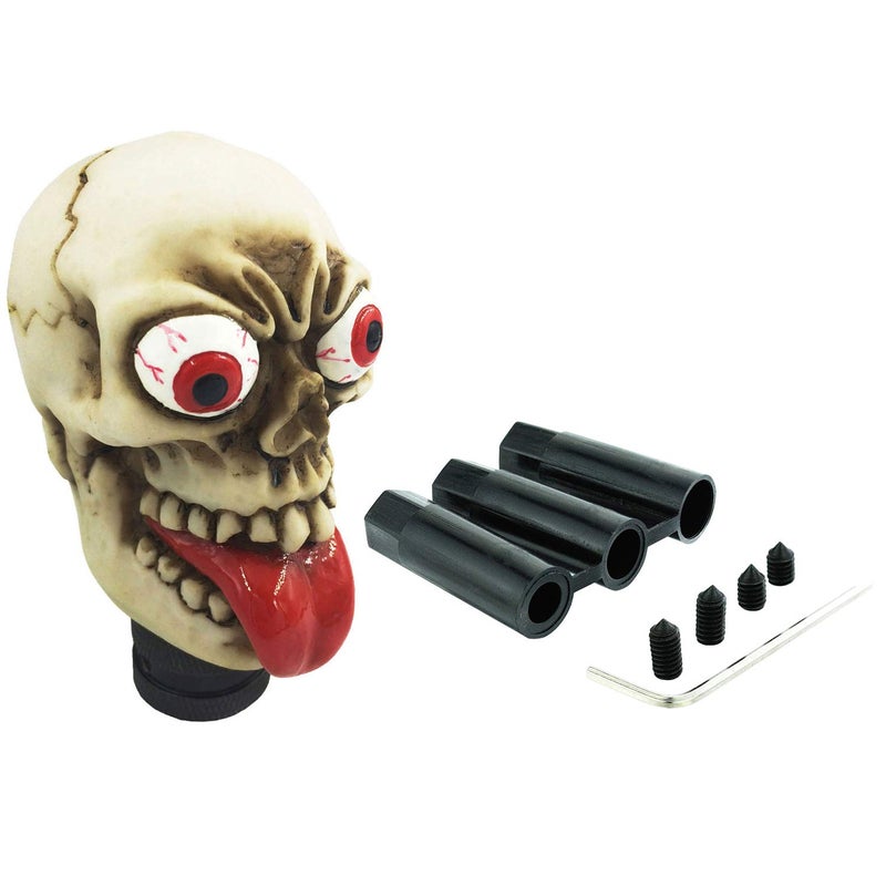 Abfer Skull Shifter Knob Unique Gear Shift Knobs Car Shifting Lever Handle Head Replacement for Most Vehicle Cars Truck SUV - Image 5